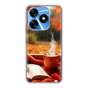 Чехол с принтом «Кофе и дождь» для TECNO Spark 10