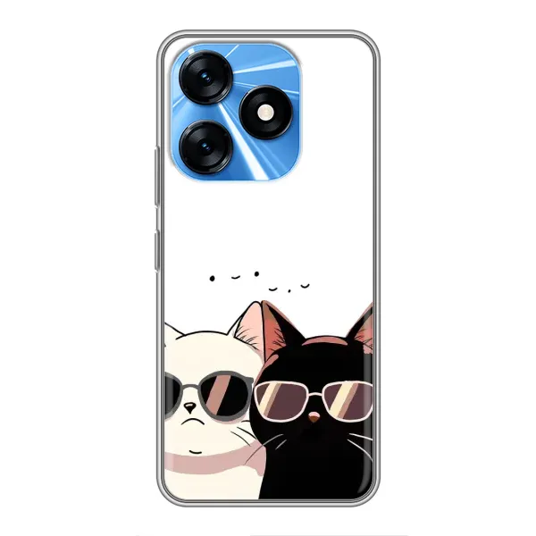 Чохол з принтом «Коти в окулярах» для TECNO Spark 10 Чохол з принтом «Коти в окулярах» для TECNO Spark 10