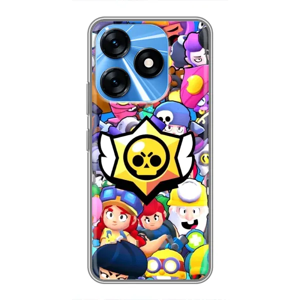 Чехол с принтом «Лого Brawl Stars» для TECNO Spark 10 Чехол с принтом «Лого Brawl Stars» для TECNO Spark 10