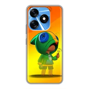Чехол для TECNO Spark 10 Бравл Старс (VPrint) (Хлопчик Леон)