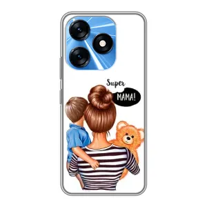 Чохол з друком для TECNO Spark 10 - (Мама з дитинкою) (AlphaPrint) (Мама з синочком)