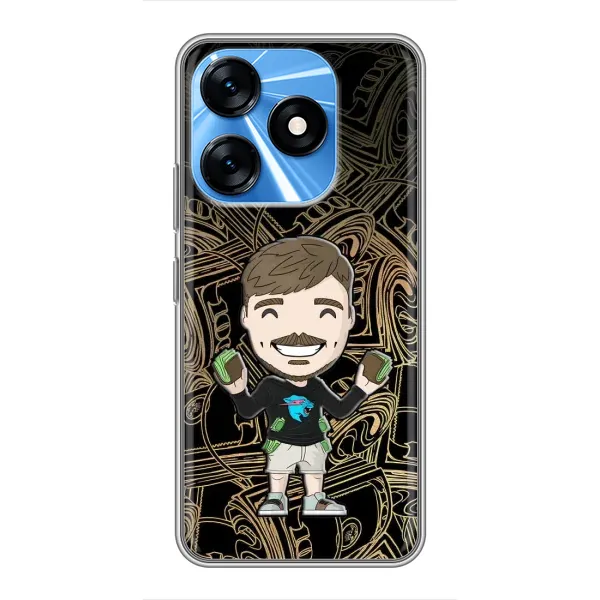 Чохол з принтом «Mister Beast» для TECNO Spark 10