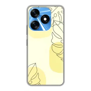 Силиконовый чехол с принтом в цветах на TECNO Spark 10