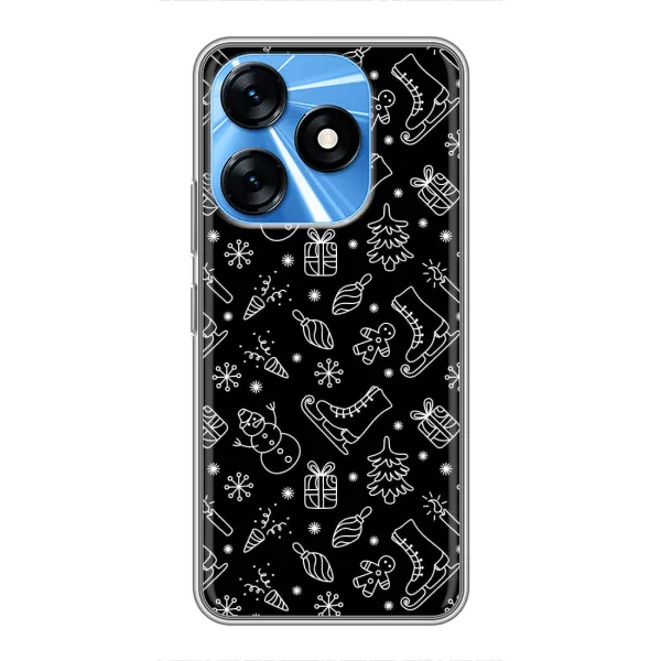 Чохол з принтом «Новорічний фон» для TECNO Spark 10 Чохол з принтом «Новорічний фон» для TECNO Spark 10