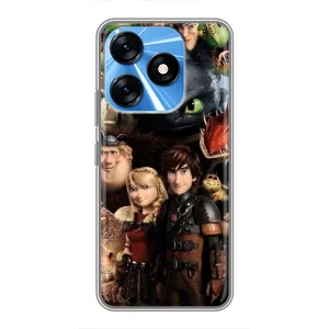 Чохол як приборкати дракона на TECNO Spark 10 (Персонажі дракона)