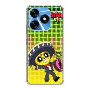 Чехлы Brawl Stars для TECNO Spark 10 (AlphaPrint) (Поко в самбреро)