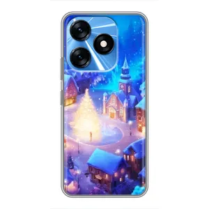 Різдвяні Чохли для TECNO Spark 10 (VPrint) (Різдвяне місто)