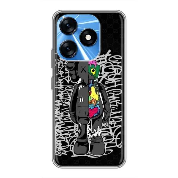 Чехол с принтом «Стиль Bearbrick» для TECNO Spark 10