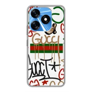 Брендновые Чехлы для TECNO Spark 10 - (PREMIUMPrint) (Стиль GUUCI)