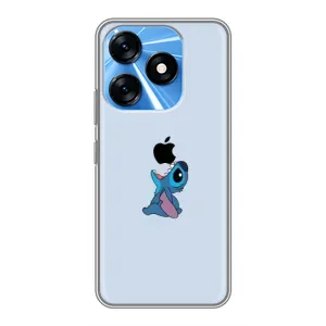 Чохол з принтом Стіч на TECNO Spark 10 (Stitch apple)