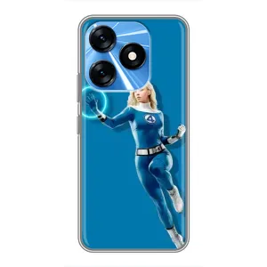 Чохол з принтом Фантастична четвірка для TECNO Spark 10 (Сью Сторм політ)