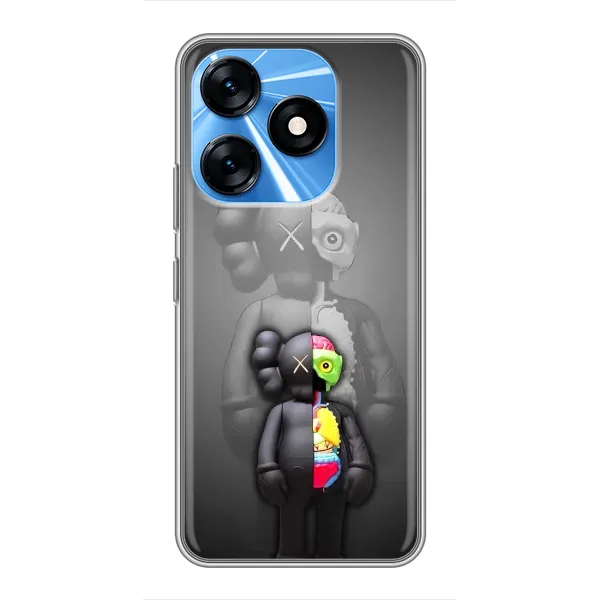 Чехол с принтом «Тело Bearbrick» для TECNO Spark 10