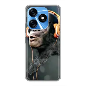 Чохол з Мавпами TECNO Spark 10 - (AlphaPrint) (В навушниках)