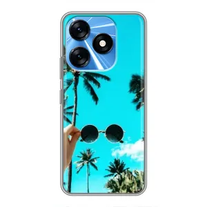 Силиконовый чехол с КАРТИНКАМИ лето для TECNO Spark 10 (AlphaPrint)