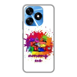 Чохли Амонг Ас для TECNO Spark 10 (AlphaPrint) (Яскравий АмонгАс)