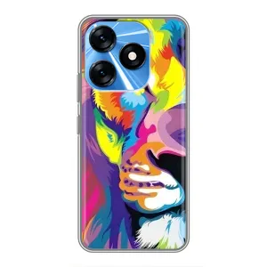 Чохол з картинкою ЛЕВ для TECNO Spark 10 (VPrint) (Яскравий Лев)