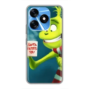 Різдвяні Чохли для TECNO Spark 10 (VPrint) (Зелений Грінч)