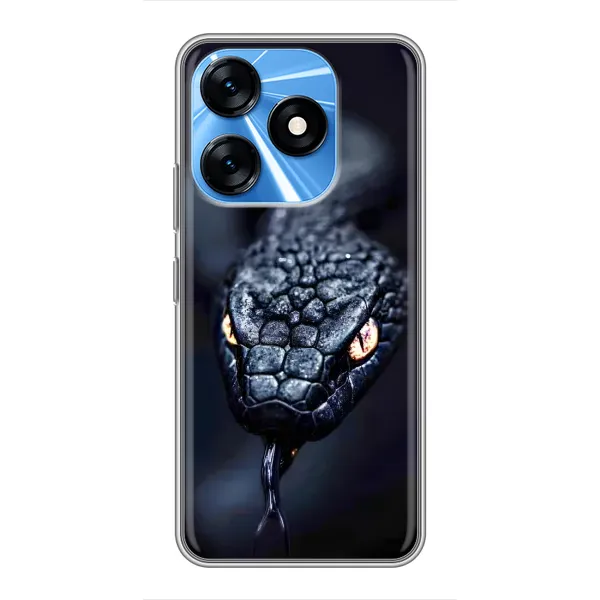Чохол з принтом «Чорна змія» для TECNO Spark 10