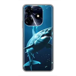 Чохол з картинкою 'Хижаки' для TECNO Spark 10c (Акула під водою)