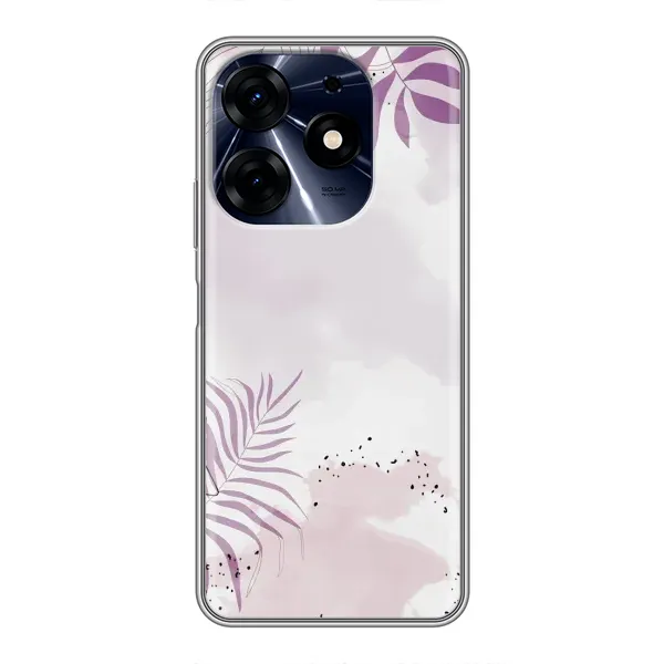 Чехол с принтом «Фиолетовые листья» для TECNO Spark 10c