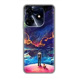 Космические Чехлы для Техно Спарк 10ц (VPrint) (Галактический вид)