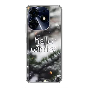 Новогодние, Праздничные Чехлы для TECNO Spark 10c - 2024 год (Hello winter)