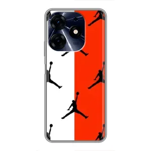 Чехлы для TECNO Spark 10c - с картинкой JORDAN (AlphaPrint) (Лого Джордан)