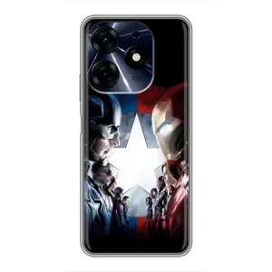 Чехлы с героями Марвел TECNO Spark 10c (VPrint) (Марвел стайл)