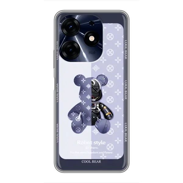 Чехол с принтом «Медвежонок LV» для TECNO Spark 10c