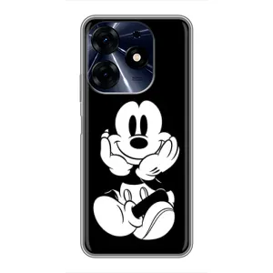 Эксклюзивный чехол для TECNO Spark 10c (AlphaPrint - Мультяшные) (Микки на черном)