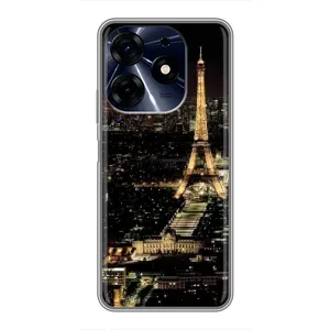 Чехол Эйфелева Башня для TECNO Spark 10c - (AlphaPrint) (Ночной Париж)