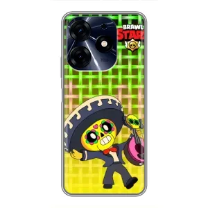 Чехлы Brawl Stars для TECNO Spark 10c (AlphaPrint) (Поко в самбреро)