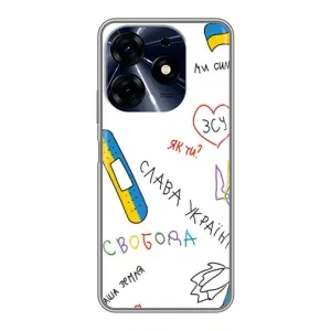Чехлы Доброго вечора, ми за України для Техно Спарк 10ц (AlphaPrint) (Стикер)