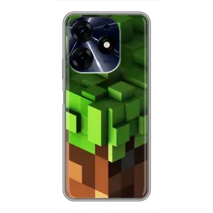 Чехол Майнкрафт на TECNO Spark 10c (AlphaPrint) Minecraft (текстура Майнкрафт)