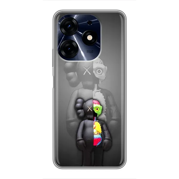 Чохол з принтом «Тіло Bearbrick» для TECNO Spark 10c