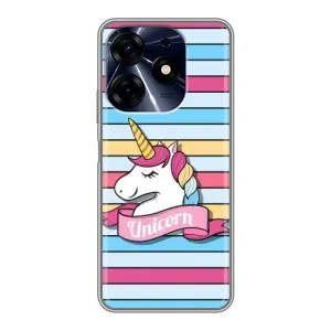 Чехол для Техно Спарк 10ц - (Единорожки - Новинки) (AlphaPrint) (Unicorn)