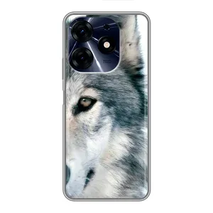 Чехлы с картинками животных TECNO Spark 10c (Волк)