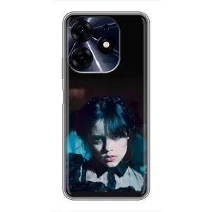 Чехлы Венсдей на TECNO Spark 10c Уэнсдей (AlphaPrint) (взгляд Уэнздей)