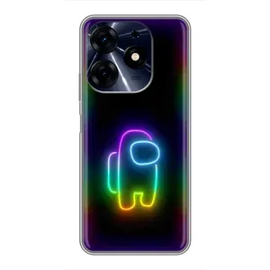 Чехол Амонг Ас для TECNO Spark 10c (AlphaPrint) (Яркий скин)