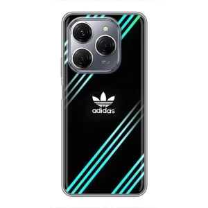 Чехлы Адидас для TECNO Spark 20 Pro (AlphaPrint) (Адидас с полосами)