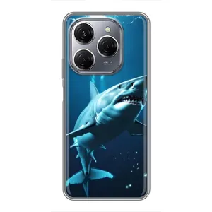 Чохол з принтом «Акула під водою» для TECNO Spark 20 Pro