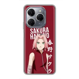 Чехлы Персонажи Аниме Наруто для TECNO Spark 20 Pro (AlphaPrint) (Аниме Сакура)