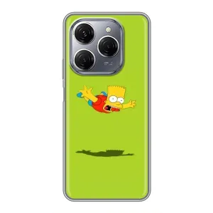 Чехол с Симпсонами для TECNO Spark 20 Pro (VPrint) (Барт Симпсон)