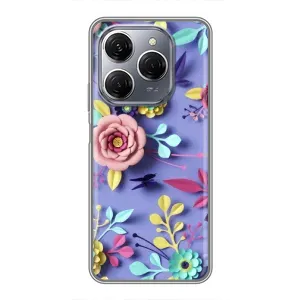 Чехлы с Цветами для TECNO Spark 20 Pro (VPrint) (Цветочный дизайн)