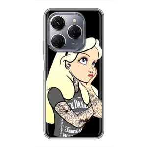 Чехол с печатью для TECNO Spark 20 Pro - (Мода) (AlphaPrint) (Девочка в тату)