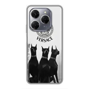 Чехлы VERSACE для Техно Спарк 20 Про (PREMIUMPrint) (Доберман Версаче)