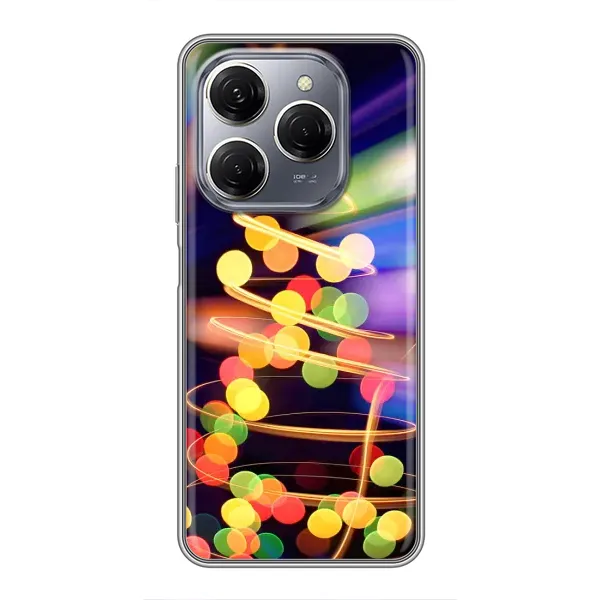 Чохол з принтом «Ялинка в огоньках» для TECNO Spark 20 Pro Чохол з принтом «Ялинка в огоньках» для TECNO Spark 20 Pro