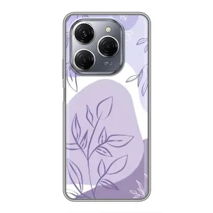 Чохол з принтом «Фіолетове листя абстракція» для TECNO Spark 20 Pro