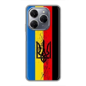Украинские Чехлы для TECNO Spark 20 Pro с картинкой УПА (AlphaPrint) (Флаг УПА)