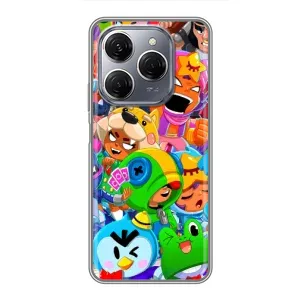Чехлы Brawl Stars для TECNO Spark 20 Pro (AlphaPrint) (Герои Бравл Старс)